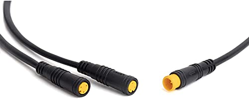 Bafang Kit de conversión de bicicleta eléctrica 1T2 cable BBS motor central con conector de extensión de 3 pines para sensor de rueda dentada y freno impermeable