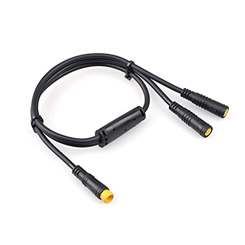 Bafang Kit de conversión de bicicleta eléctrica 1T2 cable BBS motor central con conector de extensión de 3 pines para sensor de rueda dentada y freno impermeable