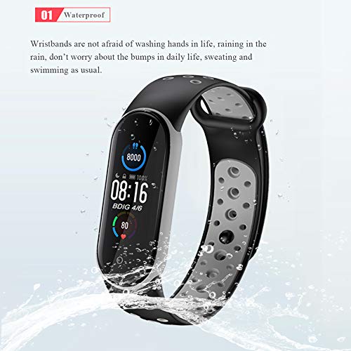 BDIG [6+2] Pulsera Mi Band 6 Correas Compatible para Xiaomi Mi Band 5 & Amazfit Band 5, Colorido Suave Silicona Reloj Recambio Brazalete Impermeable Correa para Mi Band 5/MiBand 6/Amazfit Band 5