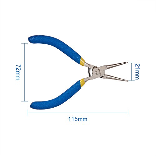 BENECREAT BC-803 115mm Alicate de Joyeria Artesanal de Acero Inoxidable Alicates de Punta Redonda para Diseño de Joya DIY