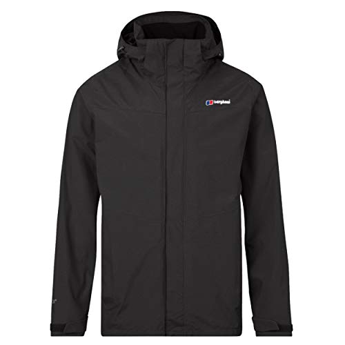 Berghaus Hillwalker Interactive Gore Tex - Chaqueta impermeable para hombre, color negro y negro