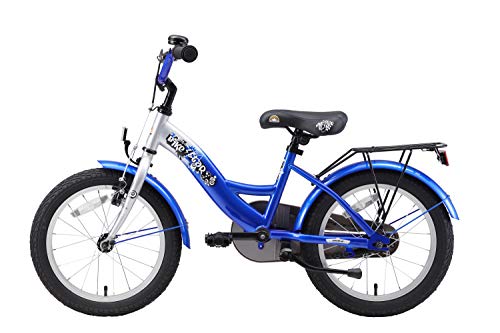 BIKESTAR Bicicleta Infantil para niños y niñas a Partir de 4 años | Bici 16 Pulgadas con Frenos | 16" Edición Clásica Azul