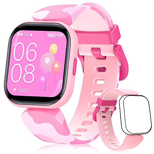 BILIFIT Reloj Inteligente Niña, 1.4" Smartwatch Niñas Impermeable IP68, Pulsera Actividad Niña con 19 Modos de Deporte, Pulsómetro, Monitor de Sueño, Podómetro, Regalo para Niñas