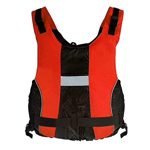 Chaleco de natación para Adultos, Deportes acuáticos, Chaleco de natación, Chaleco de Ayuda a la flotabilidad, para Pesca, Vela, Surf, canotaje, Kayak para Deportes acuáticos (XL/60-80KG, Rojo)