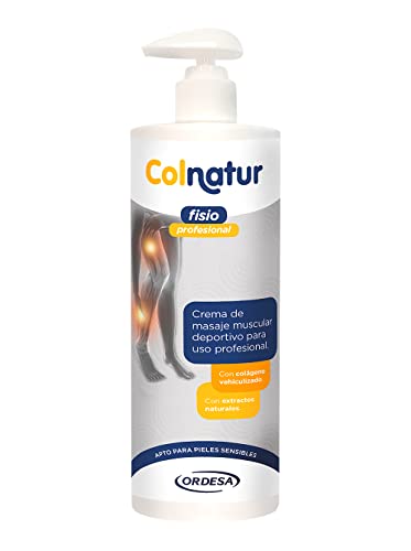 Colnatur Fisio Professional – Crema de Masaje Muscular Deportivo, con Colágeno y Extractos Naturales, Uso Profesional, 750 gr