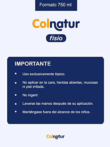 Colnatur Fisio Professional – Crema de Masaje Muscular Deportivo, con Colágeno y Extractos Naturales, Uso Profesional, 750 gr