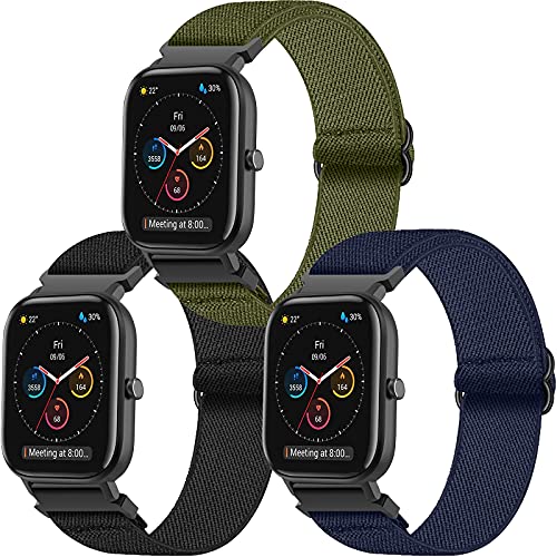 Correa para Amazfit GTS Pulsera, Hatolove 20mm Nylon Suave Reemplazar Banda Pulsera para Amazfit GTR 42mm/Amazfit GTS/GTS 2/GTS 2 Mini/GTS 2e/Amazfit Bip/Bip Lite/Bip S/Bip U/Bip U Pro/Bip S Lite