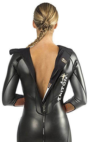 Cressi Triton Traje de Neopreno, Mujer, Negro/Naranja, S/2