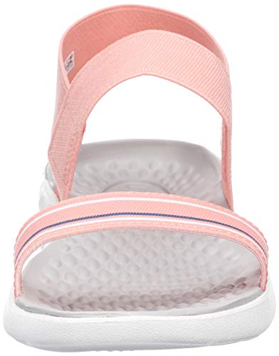 Crocs Literide Sandal 205106-6kp, Sandalias con Punta Abierta Mujer, Rosa (Melon/White 6kp), 38/39 EU