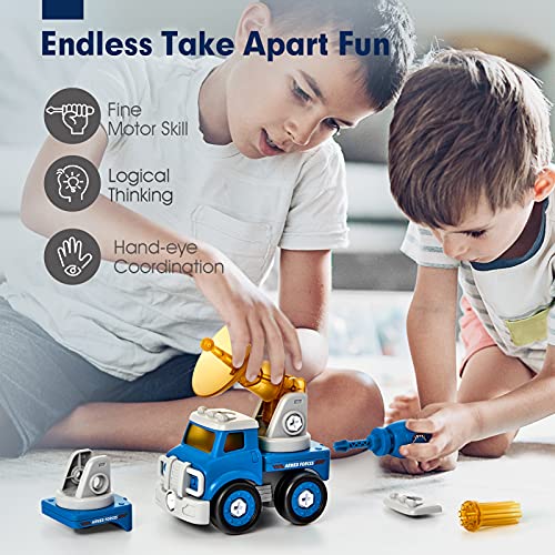 CubicFun 5 en 1 Robot Transformado Juguetes Niños 5 años Coches de Juguetes Conjunto de Vehículos Stem Juguetes de Construcción Regalo Juguetes Niños 4 5 6 7 años