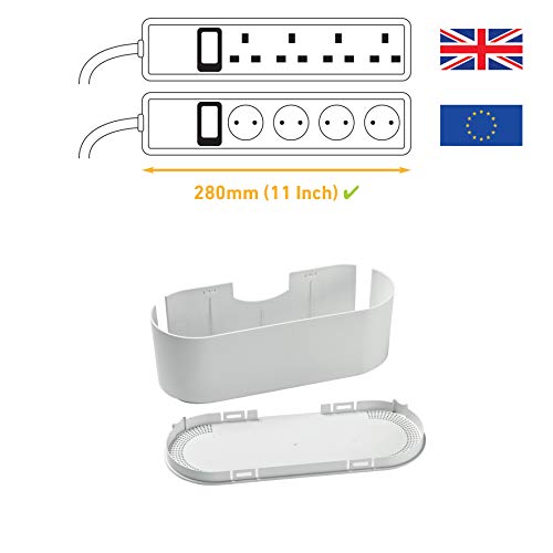 D-Line EU/CTUSMLW/SW - Caja Organizadora de Cables, Blanco, Pequeña