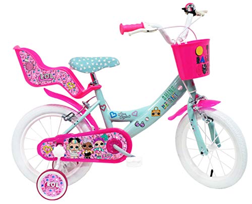 Denver Bike 14 Lol bicicletta Ciudad 35,6 cm (14") Acero Rosa, Turquesa, Blanco Niñas - Bicicleta (Vertical, Ciudad, 35,6 cm (14"), Acero, Rosa, Turquesa, Blanco, 35,6 cm (14"))