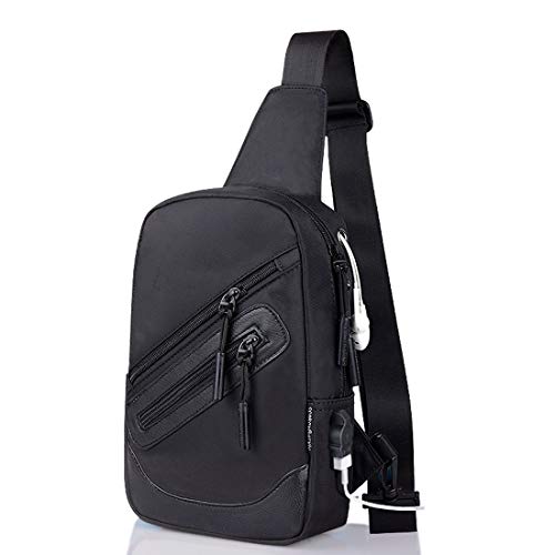 DFV mobile - Mochila Bolso Bandolera Nylon para Goclever Quantum 2 500 Lite - Negra