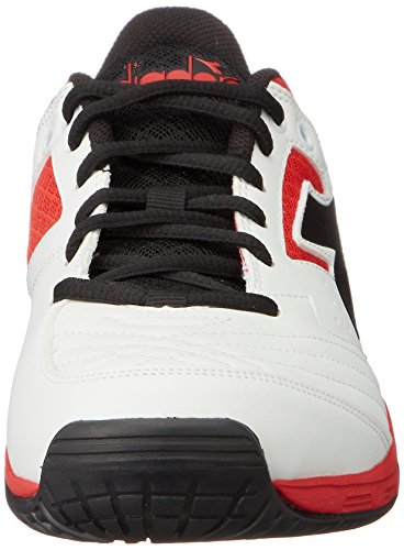 Diadora S.Challenge 2 SG, Zapatillas de Tenis Hombre, Multicolor (Bianco/Rosso/Nero C1425), 46 EU