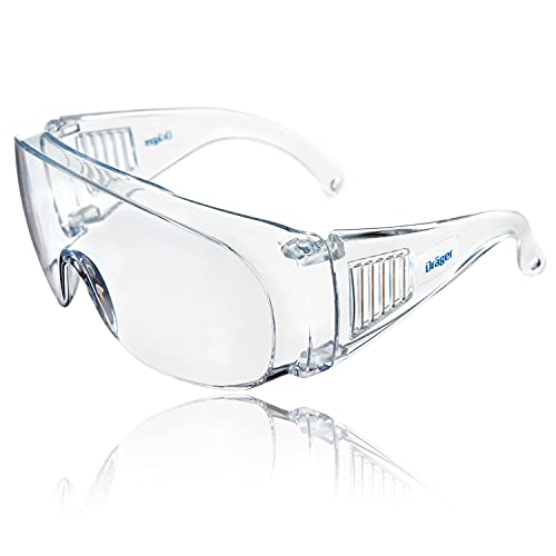 Dräger X-pect 8110 | Cubregafas protectoras | Lentes de seguridad antivaho | Para laboratorio, agricultura, industria | 1 gafa