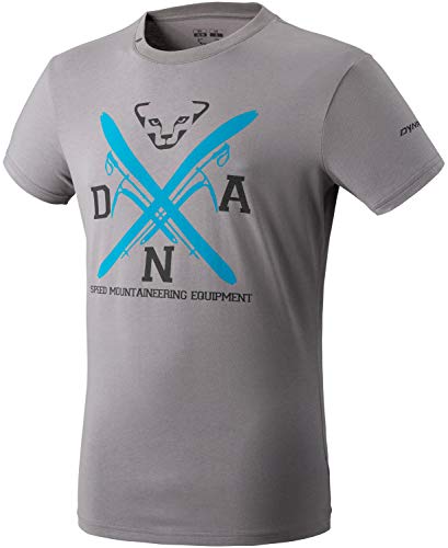Dynafit Graphic Co S/S Camiseta para Hombre, Hombre, Camiseta, 08-0000070998, Black out/Ascent, Large