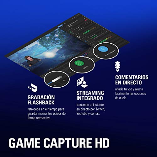 Elgato HD60 S, capturadora externa, streaming y grabación a 1080p60 con latencia ultrabaja en PS5, PS4/Pro, Xbox Series X/S, Xbox One X/S, en OBS, Twitch, YouTube, funciona con PC y Mac