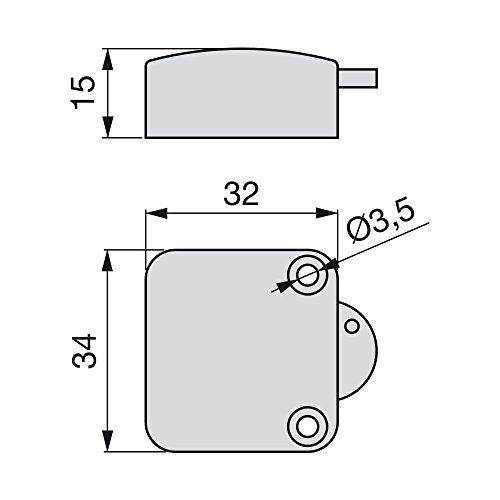 Emuca - Interruptor de contacto para puerta de mueble 2 posiciones ON-OFF, Negro, Set de 10 piezas