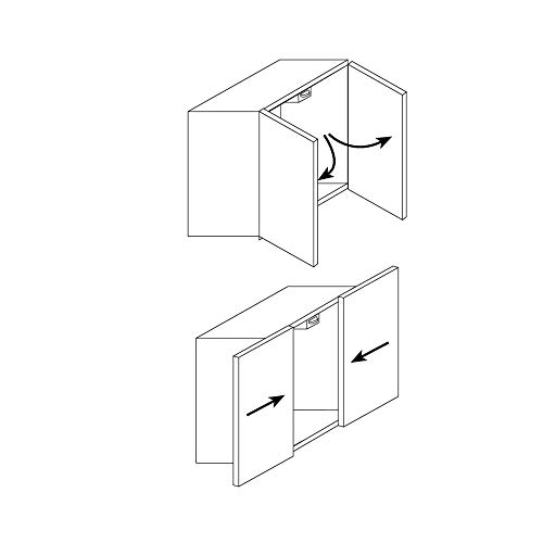 Emuca - Interruptor de contacto para puerta de mueble 2 posiciones ON-OFF, Negro, Set de 10 piezas