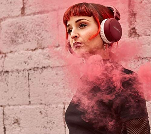 Energy Sistem Headphones 2 - Auriculares con Bluetooth (Over-Ear, Audio-In, Long Battery Life, 180 Plegable) Rojo