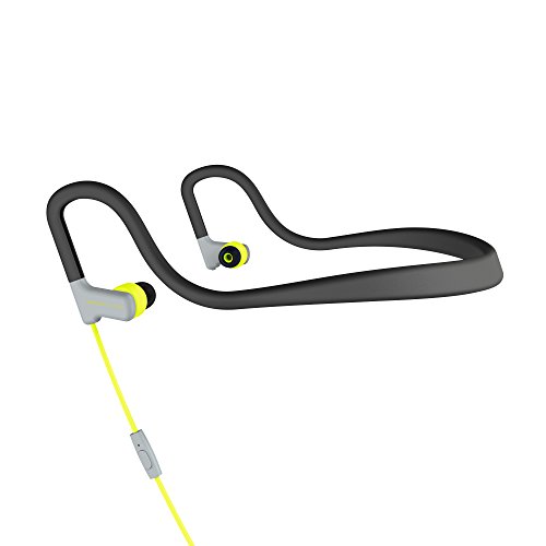 Energy Sistem Sport 2 - Auriculares Deportivos intrauditivos (Neckband-fit, tecnología Sweatproof, Control de reproducción, micrófono) Color Amarillo