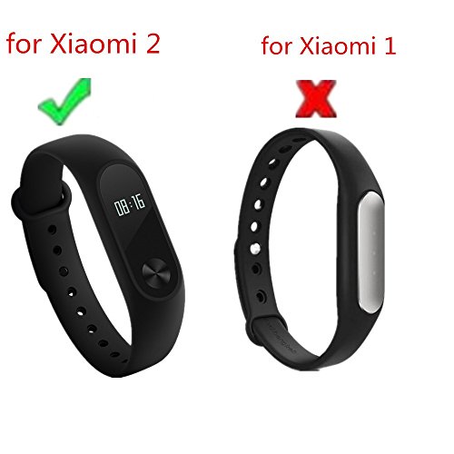 Fit-power Colorida banda reloj de reemplazo para Xiaomi Mi banda 2 bandas de accesorios inteligentes pulsera(No Tracker) (Pack of 5-type A)