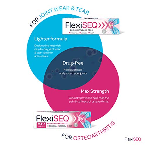 Flexiseq - Gel para aliviar el dolor articular para la osteoartritis, 50g, 1 unidad [empaque pueded variar]