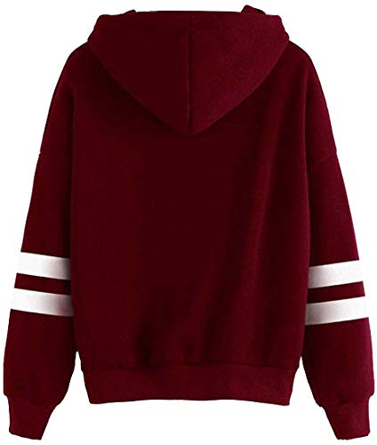 FLYCHEN Mujer Sudaderas con Capucha Amigo Sudadera Friends Amigo Programa de televisión Suéter con Capucha Divertido Tops Ropa (Rojo Sofá 656, S)