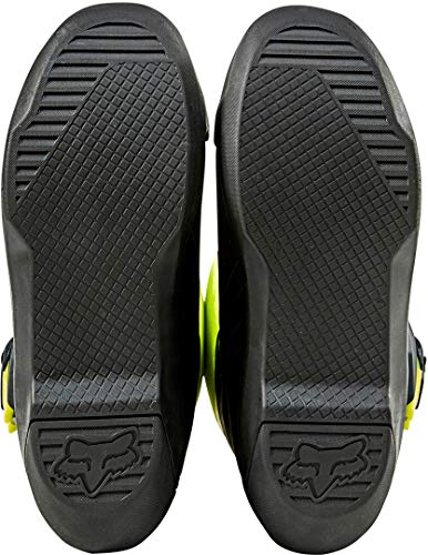 Fox Racing, Comp Boot Hombre, negro y amarillo, 12 UK