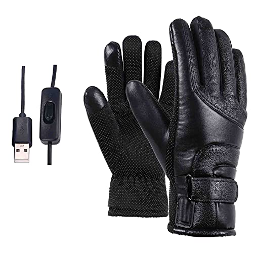 FYLZW Guantes Térmicos a Batería, Guantes De Mano Cálidos para Invierno, para Mujeres, Hombres, Senderismo, Patinaje, Esquí, Snowboard, Ciclismo Y Caminar