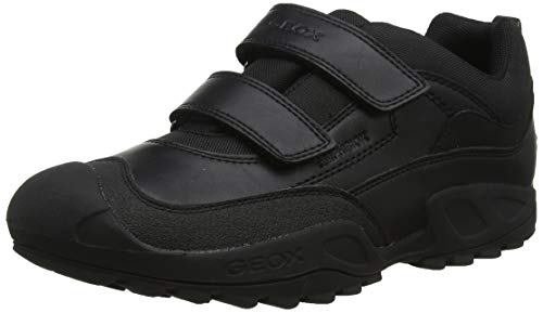 Geox J New Savage Boy B A, Zapatos de Uniforme Escolar Niños, Negro, 30 EU