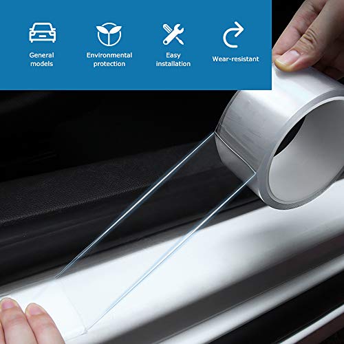 Geoyien Película protectora de coche transparente, película de protección contra arañazos de coche Película protectora de pintura autoadhesiva Película protectora de protección de bordes, 5 cm x 10 m