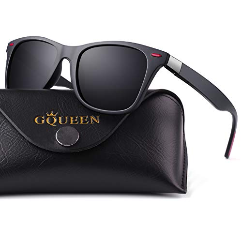 GQUEEN Gafas de Sol polarizadas hombre Mujere TR90 para Conducir Deportes Ciclismo 100% Protección UV400 Gafas para Conducción MO90