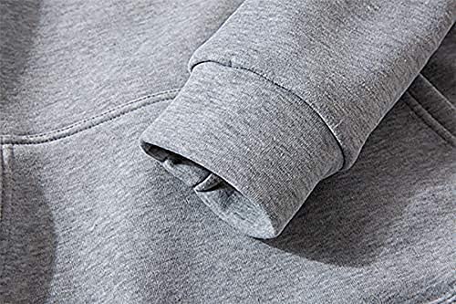 Gran V Sudadera con capucha y pantalones de chándal Conjunto de manga larga Jersey V Patrón Sudaderas Amigos Ángeles Sudadera Chándal Hombres Mujeres, Gris, XL