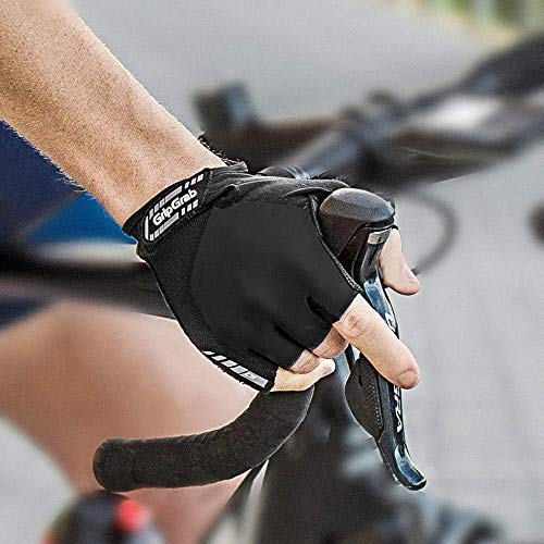 Gripgrab Guantes de Ciclismo ProGel 4mm DoctorGel Carretera MTB Cortos de Verano Bicicleta Antideslizantes Acolchados, Unisex Adulto, Negro, XS