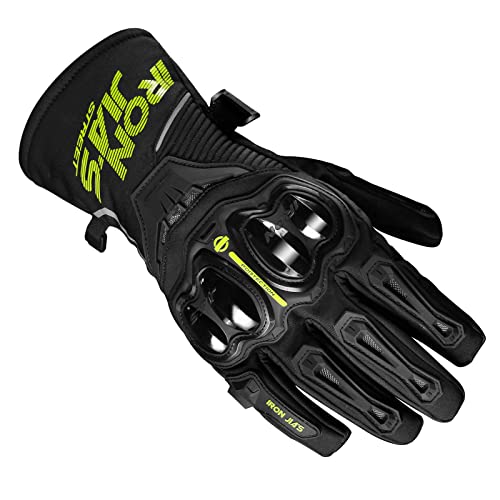 Guantes de Motos Invierno cálido Impermeable Cubierta Guantes de protección a Prueba de Viento Guantes Luvas Puede Pantalla táctil M Amarillo