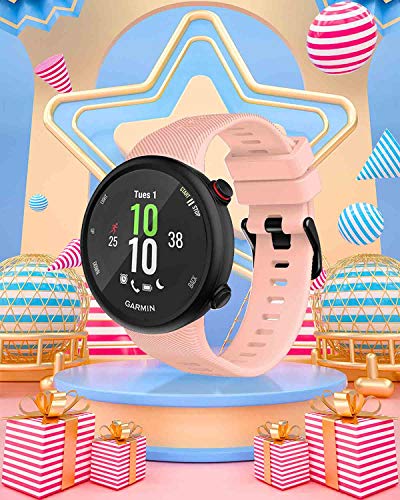 GVFM - Correa compatible con Garmin Forerunner 45s, pulsera deportiva de silicona de repuesto, rosa