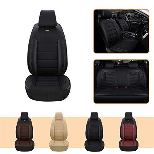 Handao-US Cubiertas de Cuero Asiento de Coche,para Citroen -XR C4 Aircross C6 DS5 DS6 DS7 Negro Cuero de PU Impermeable Cómoda Cubiertas de Asiento