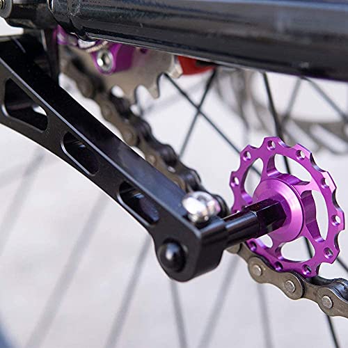 HbTcDxz Guia Cadenas ​Bicicleta MTB Guía De Bicicletas Chian Tensor De Un Solo Disco Estacionario Guía Guía MTB Bicicleta Cadena Gota Bicicleta Cadena Protector GuíA De Cadena (Color : Plum)