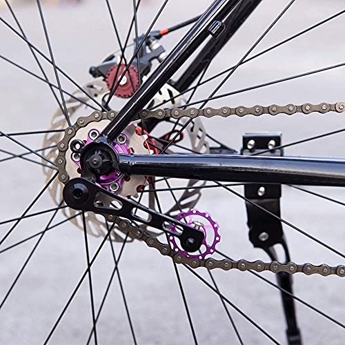 HbTcDxz Guia Cadenas ​Bicicleta MTB Guía De Bicicletas Chian Tensor De Un Solo Disco Estacionario Guía Guía MTB Bicicleta Cadena Gota Bicicleta Cadena Protector GuíA De Cadena (Color : Plum)