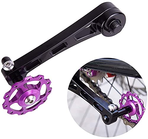 HbTcDxz Guia Cadenas ​Bicicleta MTB Guía De Bicicletas Chian Tensor De Un Solo Disco Estacionario Guía Guía MTB Bicicleta Cadena Gota Bicicleta Cadena Protector GuíA De Cadena (Color : Plum)