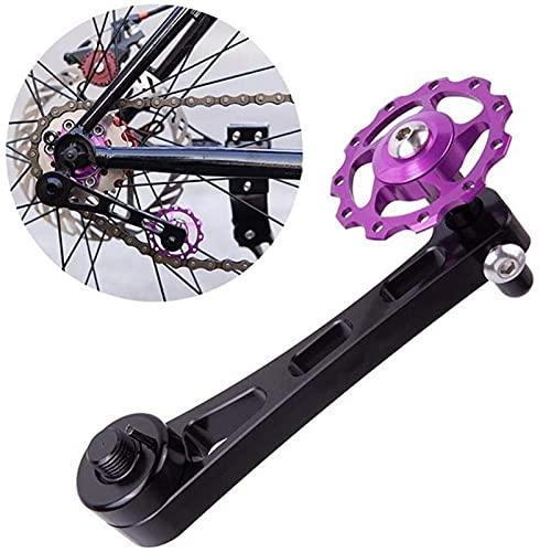 HbTcDxz Guia Cadenas ​Bicicleta MTB Guía De Bicicletas Chian Tensor De Un Solo Disco Estacionario Guía Guía MTB Bicicleta Cadena Gota Bicicleta Cadena Protector GuíA De Cadena (Color : Plum)