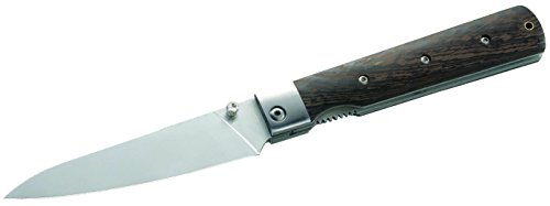 Herbertz Cuchillo de camping unisex para adultos, acero 440A, madera Tagayasan, hoja de acero inoxidable, gris, M 253113