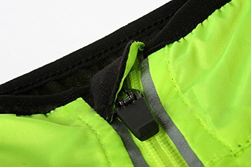 HYSENM Chaleco sin mangas para ciclismo y bicicleta de montaña Cortavientos Transpirable Reflectante Poliéster XXL Amarillo