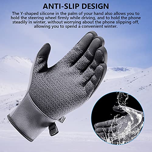 ISOI Guantes Moto Invierno Antideslizantes y Impermeable, Guantes Ciclismo Hombre y Mujer, Guantes Deporte Hombre Pantalla Táctil, Guantes para Frio Extremo Ideal para Ciclismo, Senderismo, Esquí