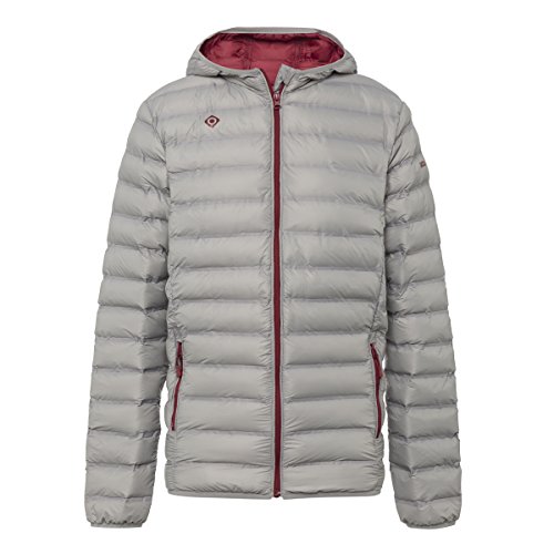 Izas Marbore Chaqueta de Pluma, Hombre, Gris / Rojo Mineral, L