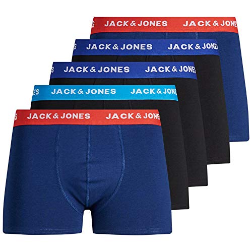 JACK & JONES Jaclee Trunks 5 Pack Bóxer, Azul (Surft The Web/Estate Blue/Blue Jewel), Medium (Pack de 5) para Hombre