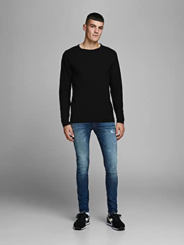 Jack & Jones Storm Sweat - Camiseta de manga larga con cuello redondo para hombre, Black C N 010, 54