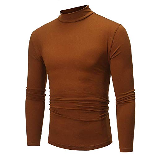 Jersey Para Hombre Otoño Invierno Básico Chic Color Sólido Elasticidad Cuello De Tortuga Camisetas De Manga Larga Top Camisas Camisas Sudaderas Streetwear Ropa Sudaderas Con Capucha Ropa Para El Hogar