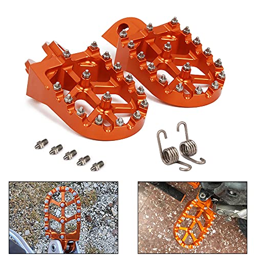 JFG Racing Moto Offroad CNC Estriberas Pie Clavijas Pedales Reposapiés para K.T.M 65-1290 SX SXF EXC EXCF XC XCF XCW SMC Super Moto Enduro Adventure Freeride 98-18